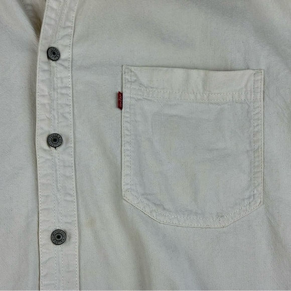 Levi’s Levi Strauss Red Tab Cream Colored Button Down Shirt - Picture 6 of 9